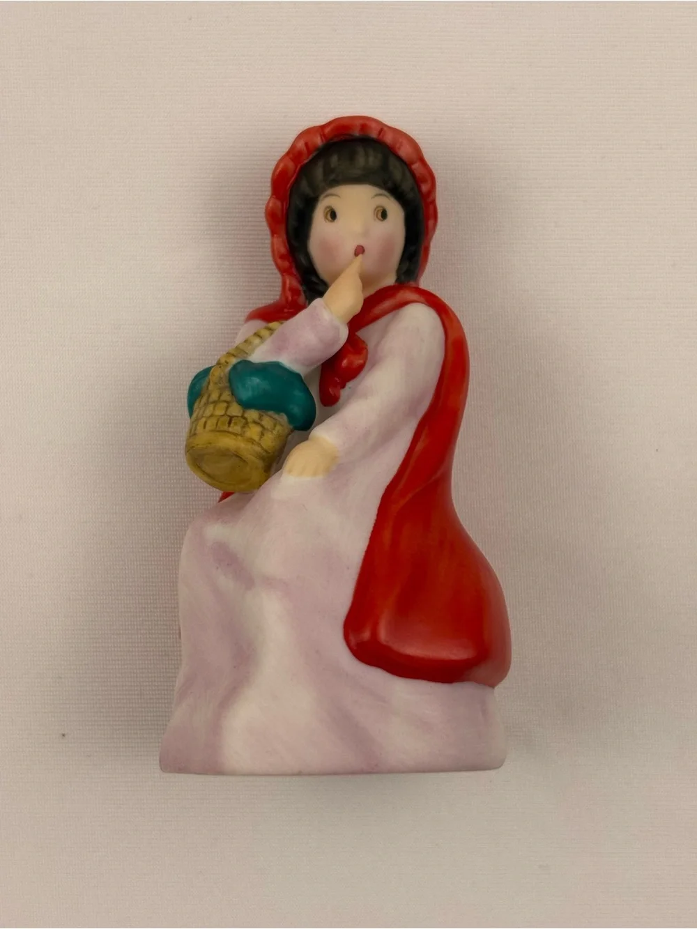 1986 Franklin Mint “Fairytale Surprises” Figurine of Little Red Riding Hood